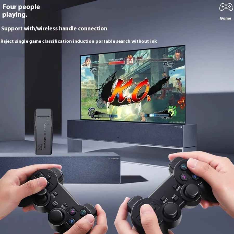 M8 Retro Gaming Console & Game Stick Pro - 20,000+ Classic Video Games, 23 Emulators, Dual Wireless Controllers, 4K HDMI Output, Plug & Play, Compatible with TV, PC, Projector, 64GB